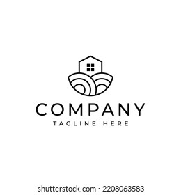creative house farm vector logo design