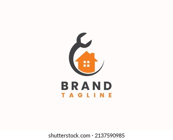plantilla de logotipo de reparación de casa creativa, logotipo de reparación de casa
