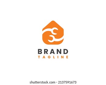 plantilla de logotipo de reparación de casa creativa, logotipo de reparación de casa