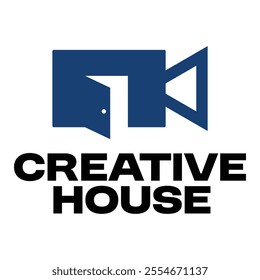 creative house flat minimalist logo design