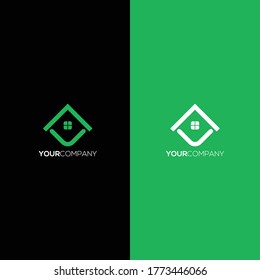 Creative house home logo design template interior design concept buildings and home decoration icon