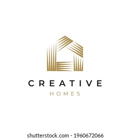 Creative house icon logo design inspiration vector template