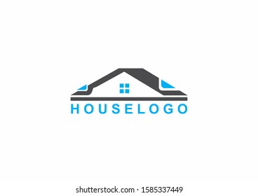 Creative House logo design concept. Simple roof logo design