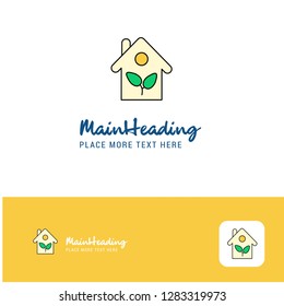 Creative House Logo Design. Flat color Logo place for Tagline. Vector Illustration