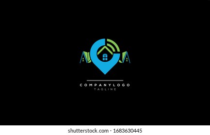 Plantilla de diseño del logotipo de la casa creativa