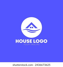 Plantilla de diseño de logotipo de casa creativa. Signo colorido. Logo universal del icono del vector 