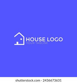 Creative House Logo Design-Vorlage. Buntes Schild. Universelles Vektor-Icon-Logo 