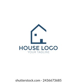 Creative House Logo Design-Vorlage. Buntes Schild. Universelles Vektor-Icon-Logo 