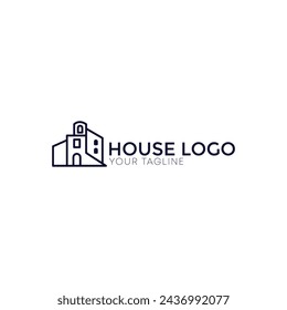 Creative house logo design template. Colorful sign. Universal vector icon logo 