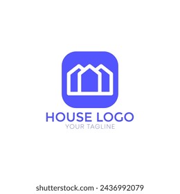 Plantilla de diseño de logotipo de casa creativa. Signo colorido. Logo universal del icono del vector 