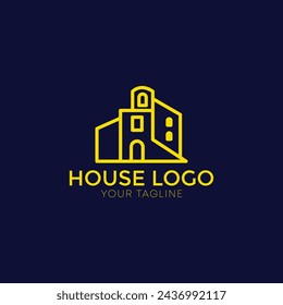 Plantilla de diseño de logotipo de casa creativa. Signo colorido. Logo universal del icono del vector 