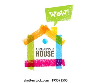 Creative House Outstanding Bright Vector Design Element