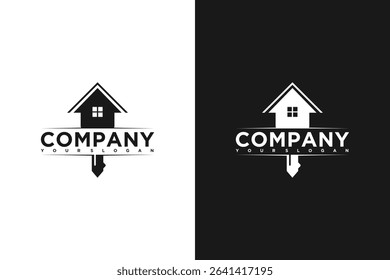 creative house rental logo with key concept, logo reference for your business
