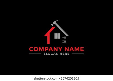 Creative House repair logo, House fix, repair house logo vector.