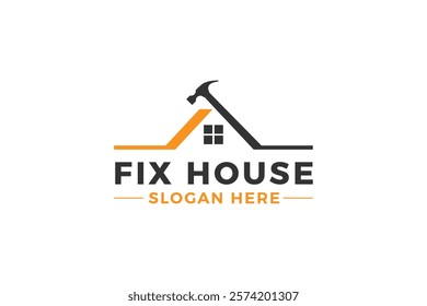 Creative House repair logo, House fix, repair house logo vector.