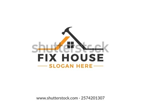 Creative House repair logo, House fix, repair house logo vector.