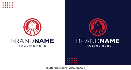 Creative House and Road Logo, Design Inspiration, Illustration, Vector