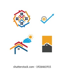 creative House set logo vector illustration design