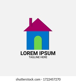 Creative house Vector illustration isolated on a white background.
