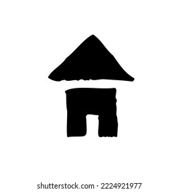 Creative house vector logotype. Home, house, main menu, homepage icon. 