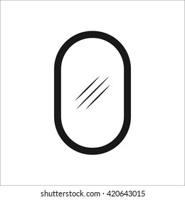 Creative house window design sign  simple icon on background