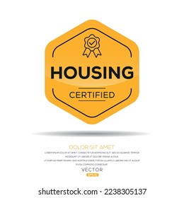 Creative (Housing) Certified badge, vector illustration.