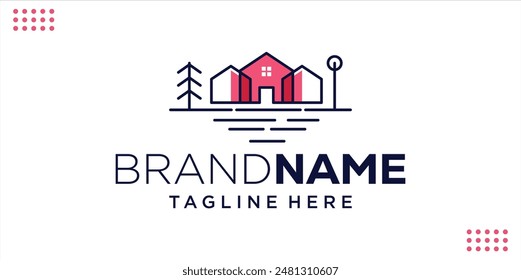 Creative Gehäuse-Logo, Design-Inspiration, Design-Illustration, Vektorgrafik