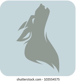 Creative Howling Wolf Icon