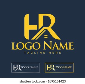Creative HR real estate logo design concept suitable for company logo, print, digital, icon, apps, and other marketing material purpose