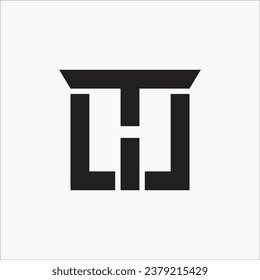 Creative HT or TH initial monogram modern unique elegant logo design