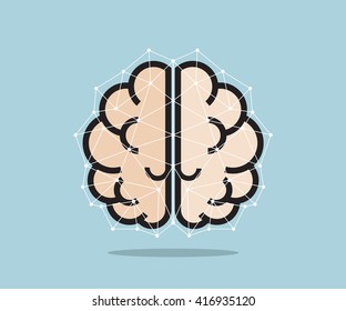creative human brain,  idea vector illustration