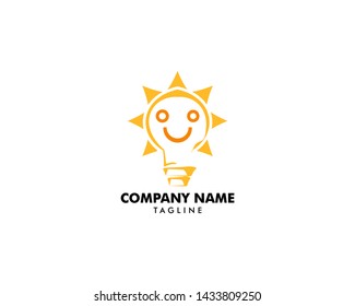 Creative human and bulb vector logo design