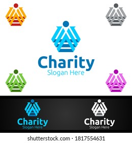 Logo de la Creative Human Charity Foundation para iglesia voluntaria o donación de caridad