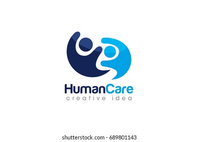 Creative Human Concept Logo Design Template