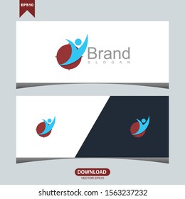 Creative human in hole concept logo icon vector design inspiration