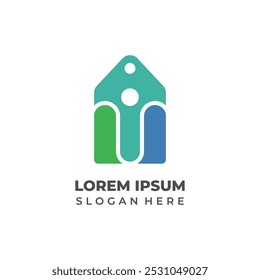 Creative Human Icon Inside Price Tag Design for Shops