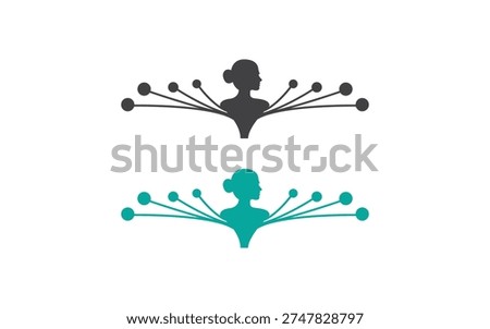 Creative Human Network Connection Abstract Logo Design