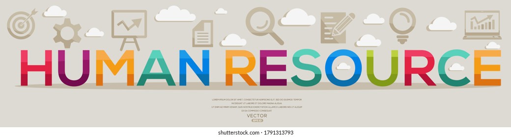 Creative (Human resource) Design,letters and icons,Vector illustration.	

