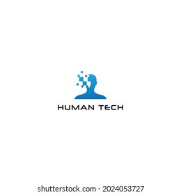 creative human tech logo design. logo template