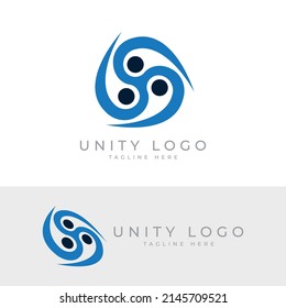 creative human unity logo design teamwork community concept
