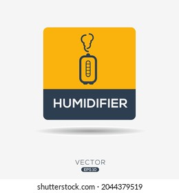 Icono creativo (humidificador),Signo vectorial.