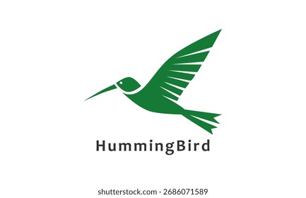 Diseño creativo del logotipo del pájaro de Humming
