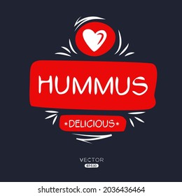 Creative (Hummus) logo template, Hummus sticker, vector illustration.