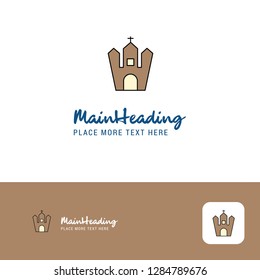 Creative Hunted house Logo Design. Flat color Logo place for Tagline. Vector Illustration