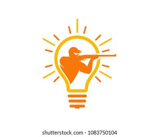 Creative Hunting Icon Logo Design Element