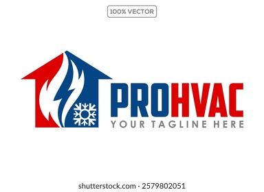 creative hvac logo template plumbing, heating, and cooling service logo design
