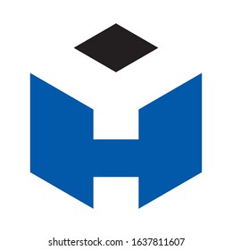 Creative HY logo design for technology companies and financial businesses
