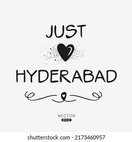 Creative (Hyderabad) text, Can be used for stickers and tags, T-shirts, invitations, vector illustration.