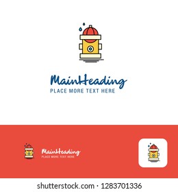 Creative Hydrant Logo Design. Flat color Logo place for Tagline. Vector Illustration