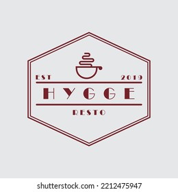 creative hygge logo vector template design